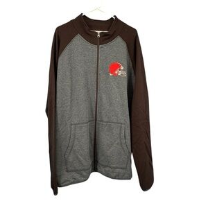 NWOT NFL Cleveland Browns Full Zip Jacket with Logo Patch